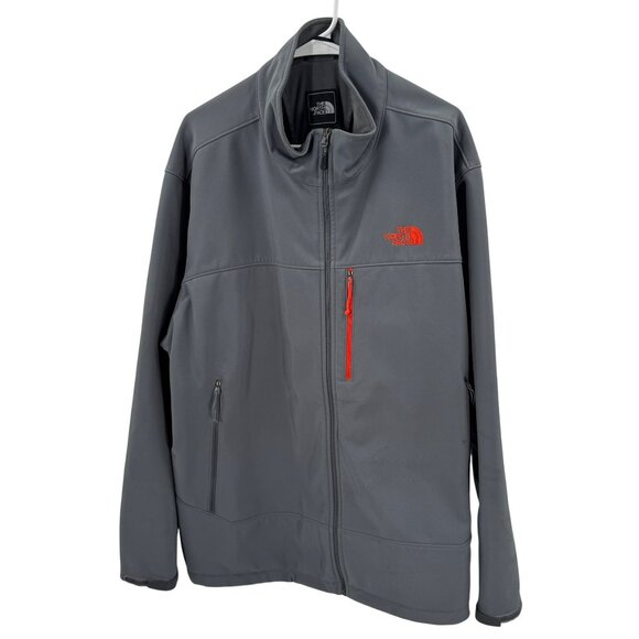 The North Face Grey Mock Neck Full Zip Jacket W/ Pockets Mens 3XL Polyester - Picture 1 of 8